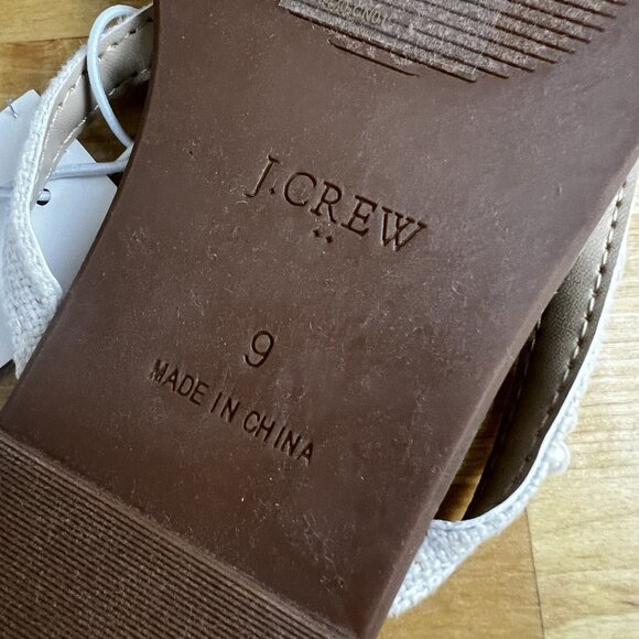 J. Crew Factory Pearl Easy Summer Flip-Flops Flat Sandal‎ Women's Size 9 FLAW - Picture 10 of 11